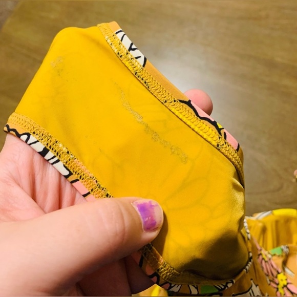 New Tory Burch Printed Underwire One Piece Swimsuit Brown Floral Wallpaper M - Picture 6 of 6